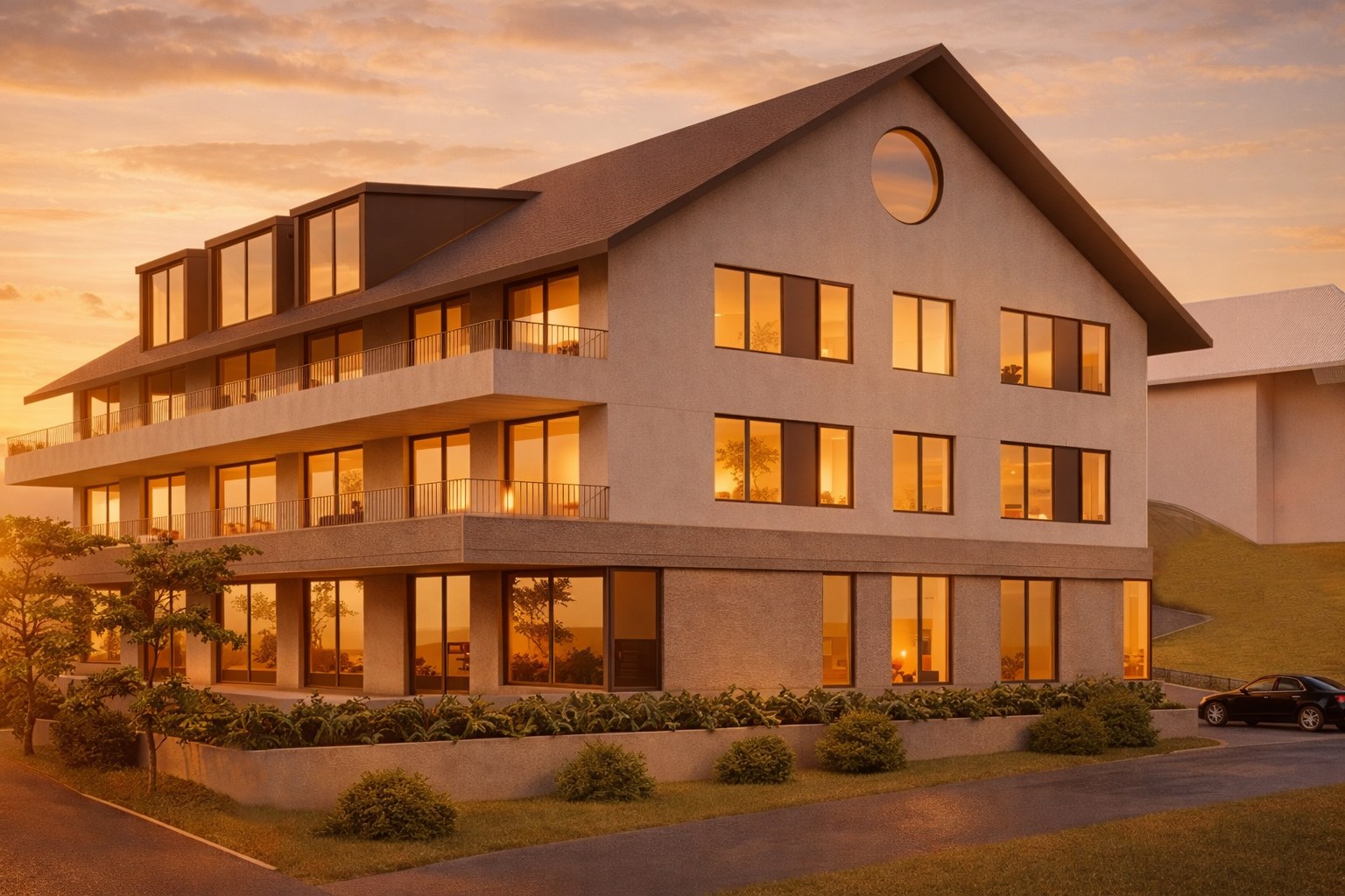 Visualisierung Mehrfamilienhaus und Doppelhaus Birkingen